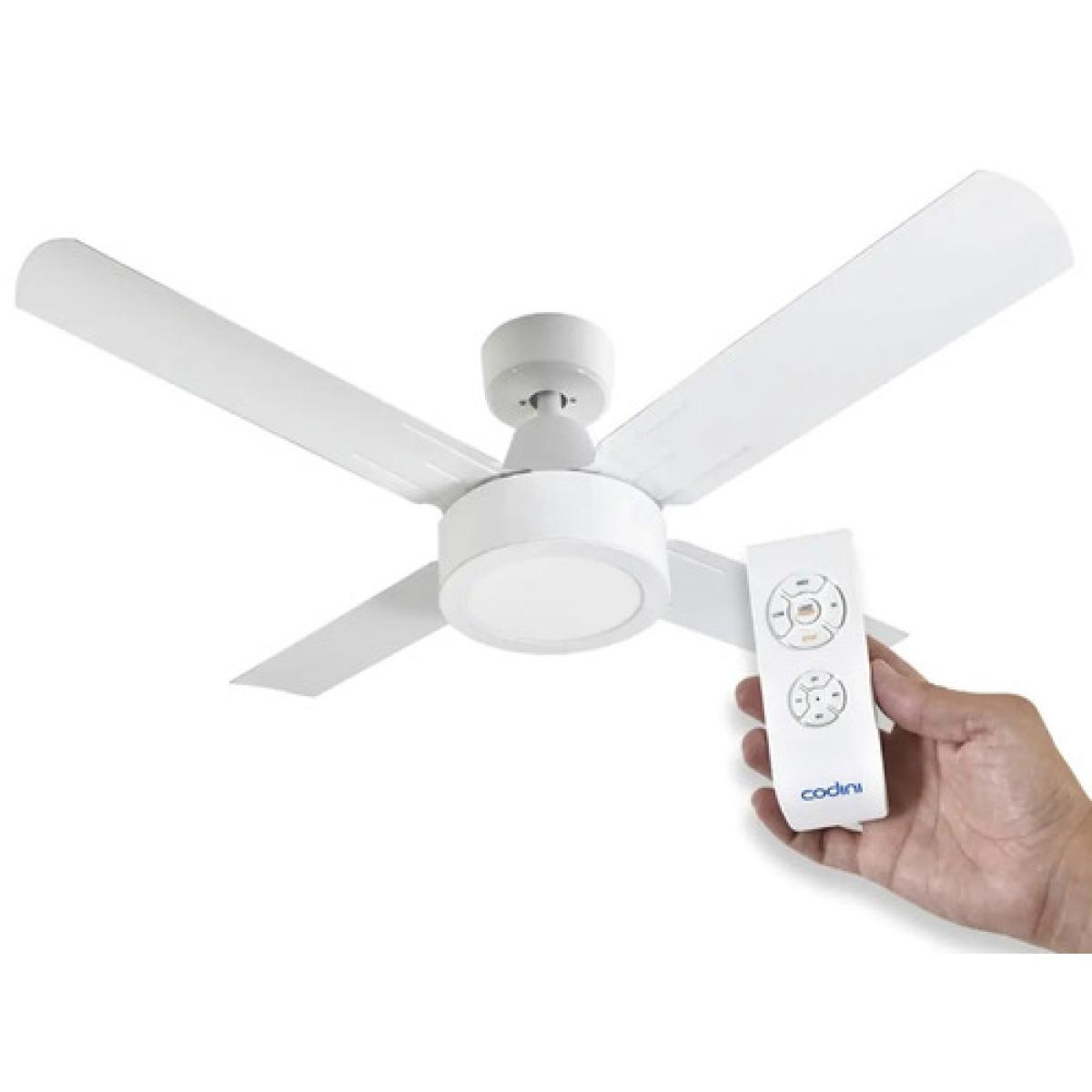 Ventilador De Techo Codini V5rb 4 Palas De Metal 110cm De Diametro Blanco