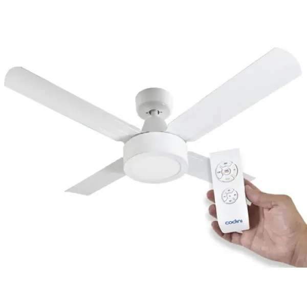 Ventilador De Techo Codini V5rb 4 Palas De Metal 110cm De Diametro Blanco
