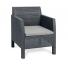 Juego de sillones toomax Matilde 3 piezas negro ratan 26235/4