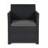 Juego de sillones Toomax Artemide 4 piezas mesa ratona/baulera negro 26233/6