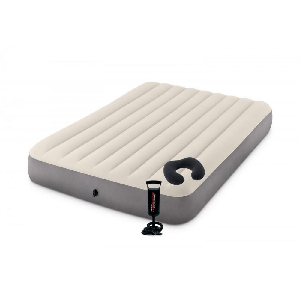 Colchón Inflable Dura-Beam New Fiber-Tech Grande 152 x 25 x 203 cm + Inflador +