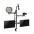 Soporte De Escritorio Intelaid Set-Up 2 Monit + Camara + Micro + Luz IT-SDM
