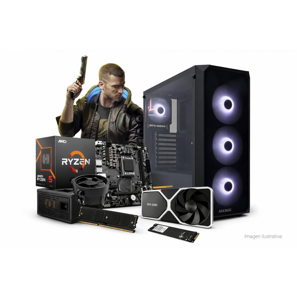 Pc Necxus Gamer Ryzen RYZEN 5 7600x 16GB DDR5 512Gb M.2 PCIe RTX3050 6GB