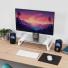 Soporte trust monitor vidrio stand white
