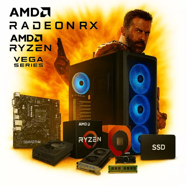 Pc Necxus Gamer Ryzen 5 5500 16GB 512Gb M.2 RTX 3050 6GB