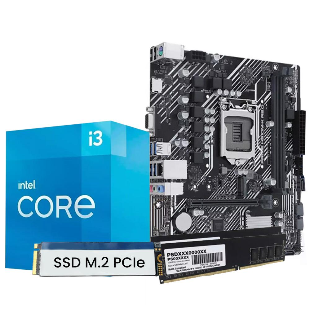 Combo Actualizacion PC: Mother H610M + Core I3 12100 + 8Gb + SSD 256Gb