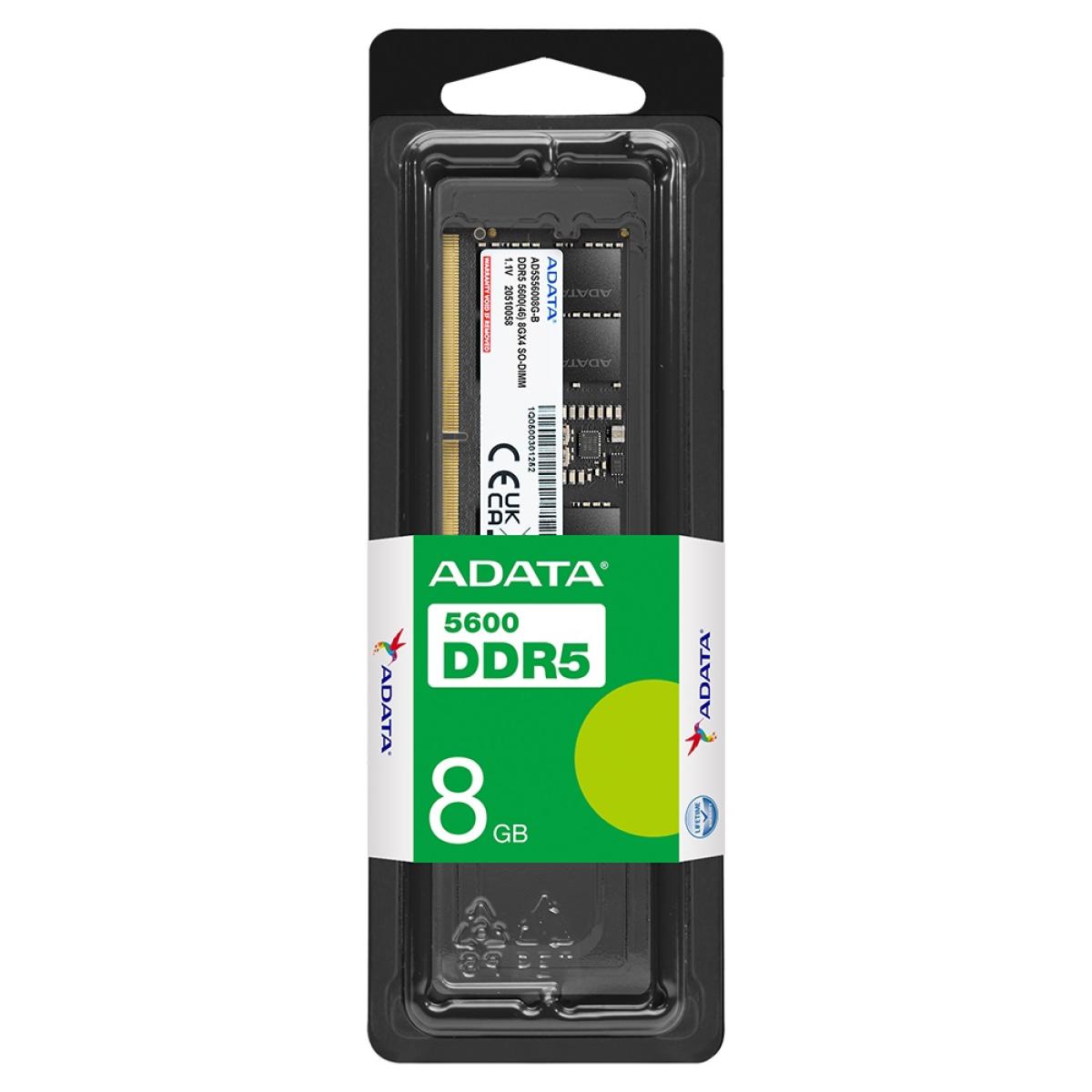 Memoria ram adata 8Gb 5600mhz DDR5 sodimm para notebook