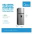 Heladera Inverter Midea Inox Top Mount 340lts C/dispenser