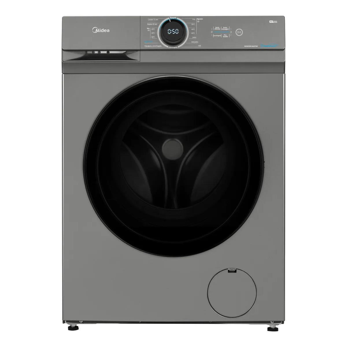 Lavarropas Midea Inverter Smart 8kg Mf200w80wb/t-a1- Titanio Color Gris oscuro