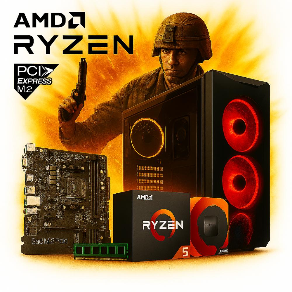 Pc Necxus Gamer Ryzen 5 7600x 8GB DDR5 512GB SSD PCIe Thermaltake 600W
