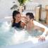 Jacuzzi Spa inflable Intex New Burbuja Terapia Chevron Cuadrado 174 x 174 x 71 c
