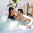 Jacuzzi Spa inflable Intex New Burbuja Terapia Chevron Cuadrado 196 x 196 x 71 c