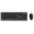 Combo teclado + mouse trust primo black usb silencioso
