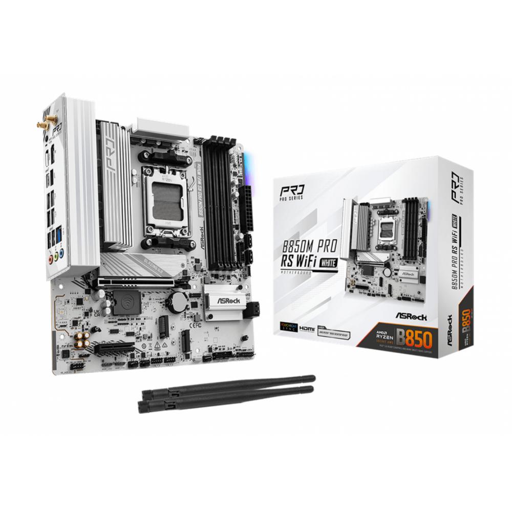 MOTHER ASROCK (AM5) B850M PRO RS WIFI WHITE
