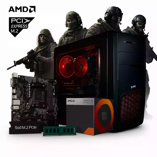 Pc Necxus Gamer Athon 3000G 8GB 1TB Gabinete KIT