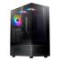 Gabinete Mid Tower Xpg Invader X Mini 5 Fan Argb Vidrio Templado Negro