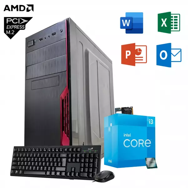 Pc Necxus de Oficina Core I3 12100 8GB 512GB M.2 SSD