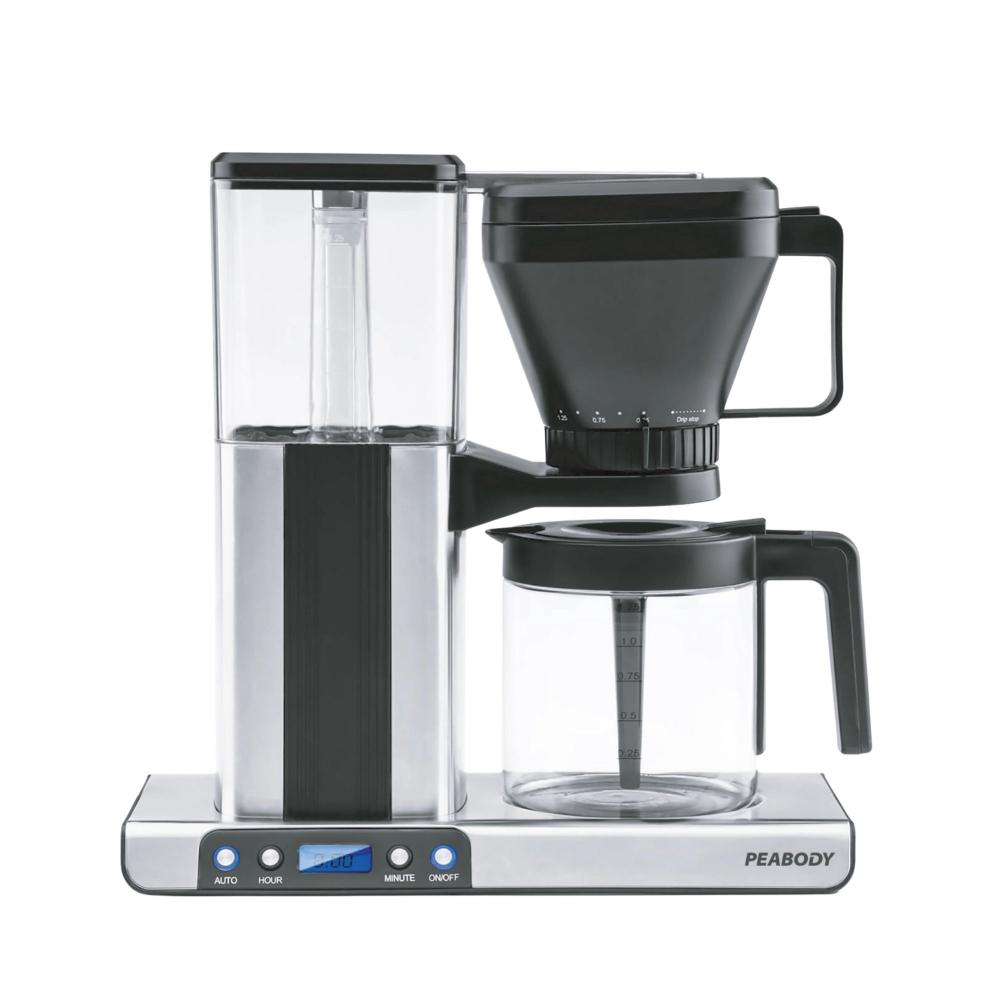 Cafetera electrica de goteo peabody jarra de vidrio 1.25l 1550w