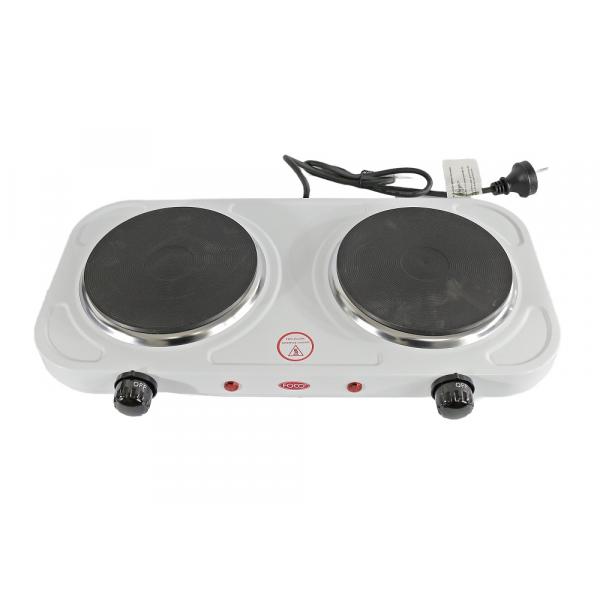 Anafe eléctrico Foco de 2 hornallas, 2000 W, con termostato