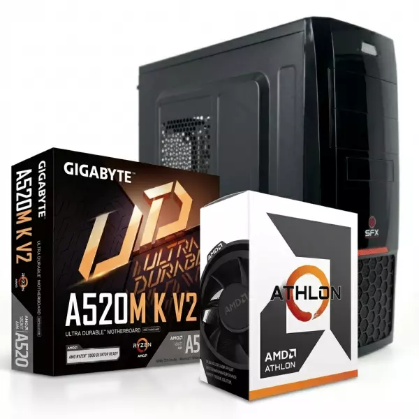 Pc Necxus Gamer Athon 3000G 16GB 512GB SSD PCIe Gabinete KIT