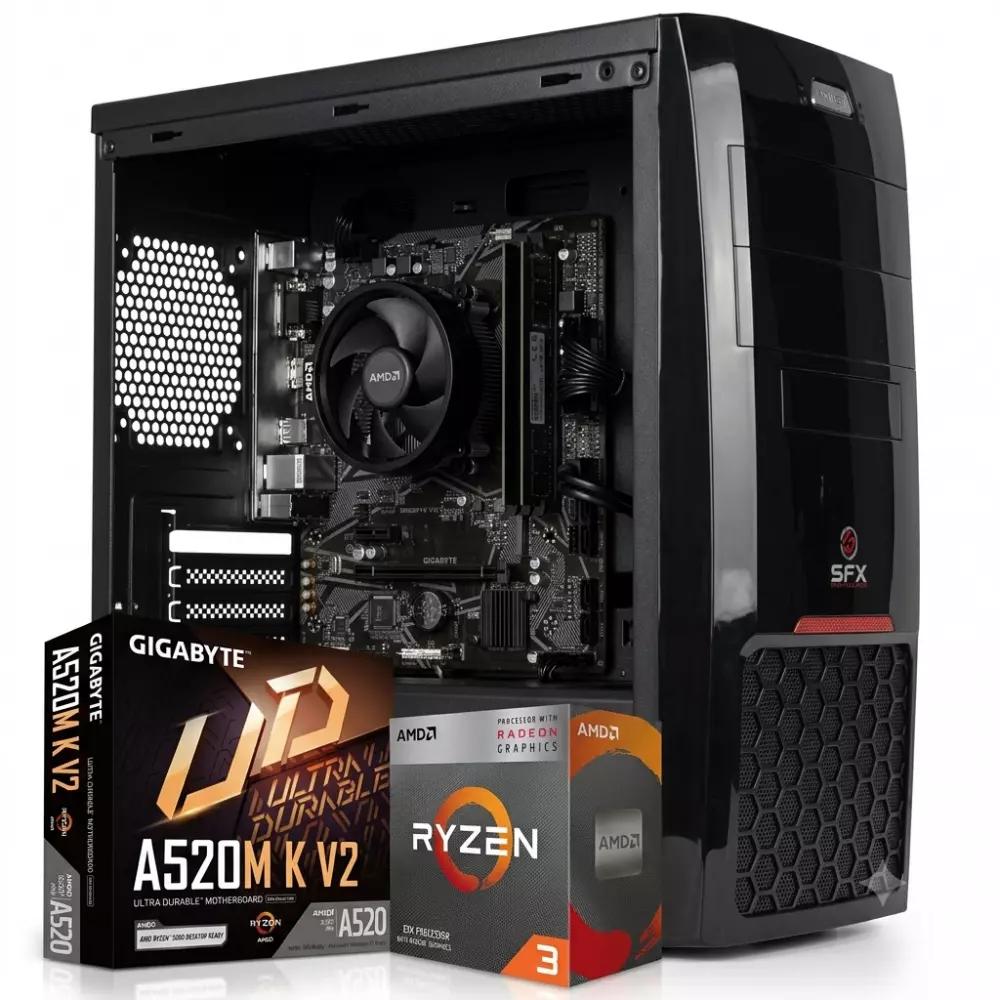 Pc Necxus Gamer Ryzen 3 3200g 16GB 256GB SSD M.2 Gabinete KIT