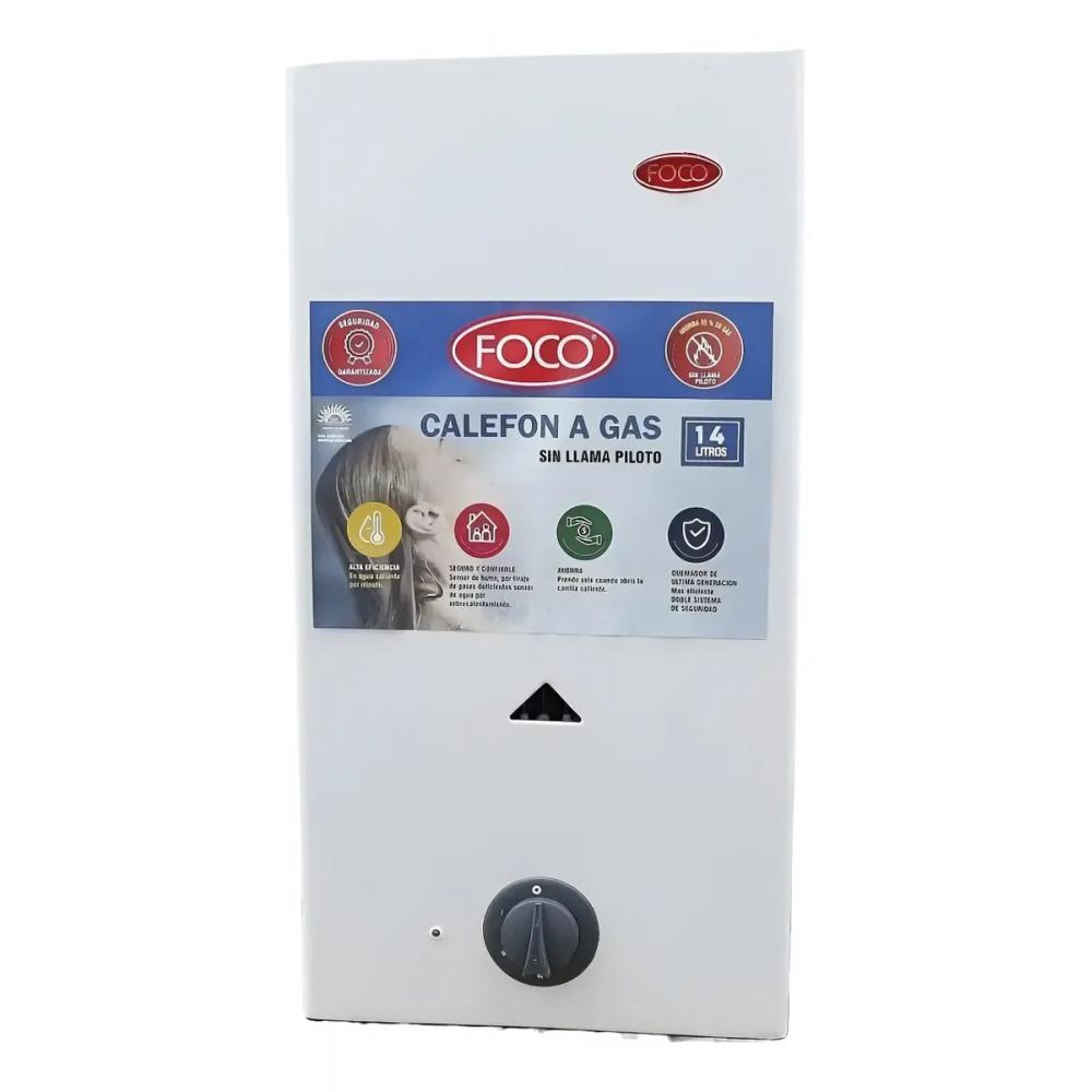 Calefon Sin Llama Piloto C/encen A Gas Envasado Foco 14 Lts
