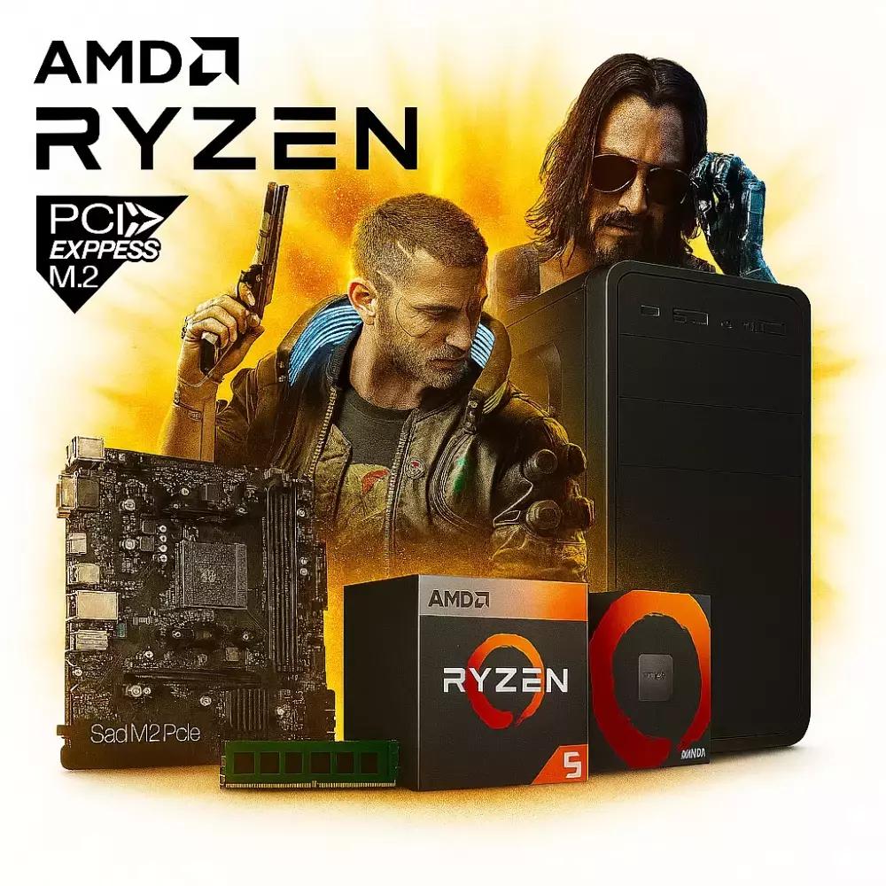 Pc Necxus Gamer Ryzen 5 3400G 16GB 256GB SSD Gabinete KIT