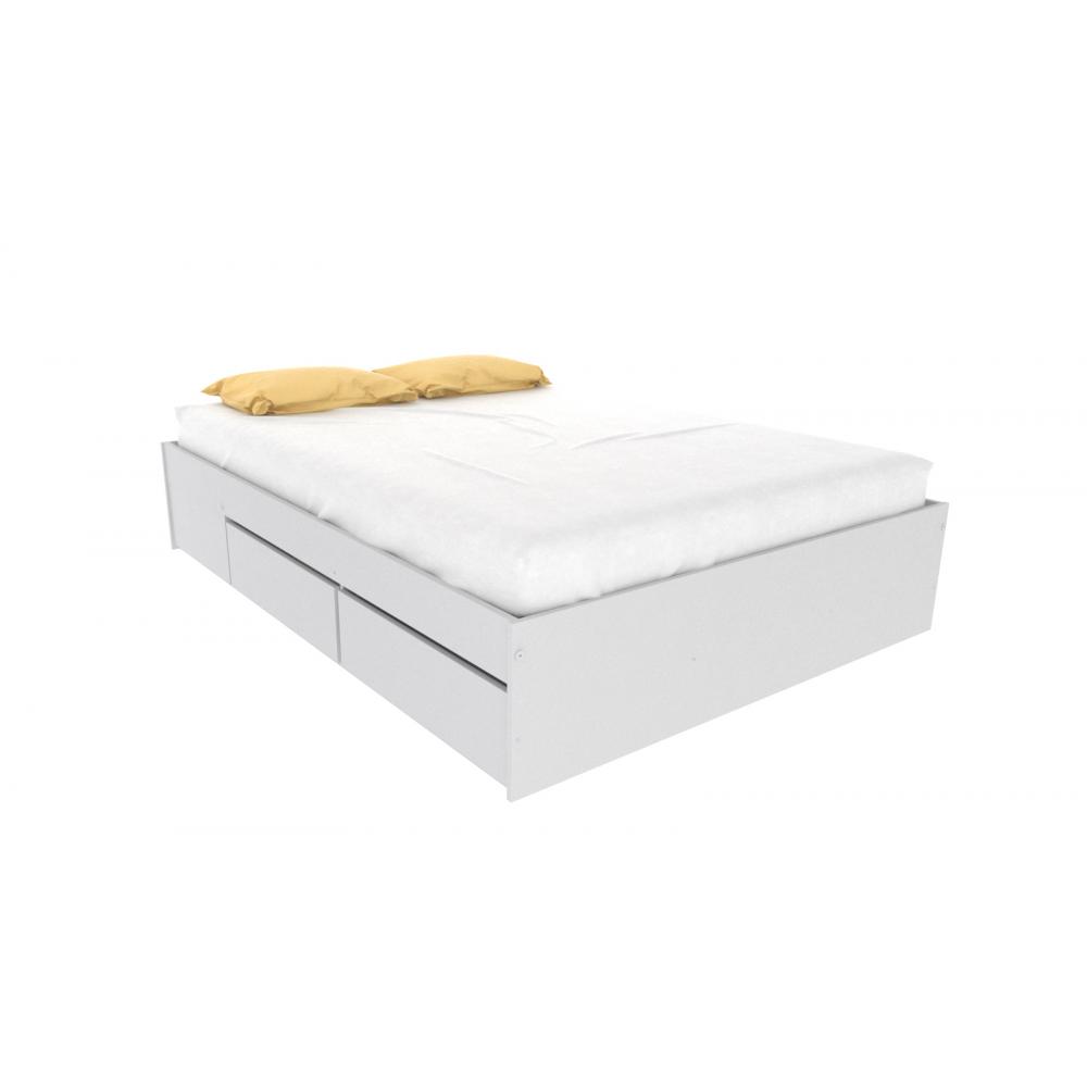 CAMA CON PARRILLA Y CAJONES