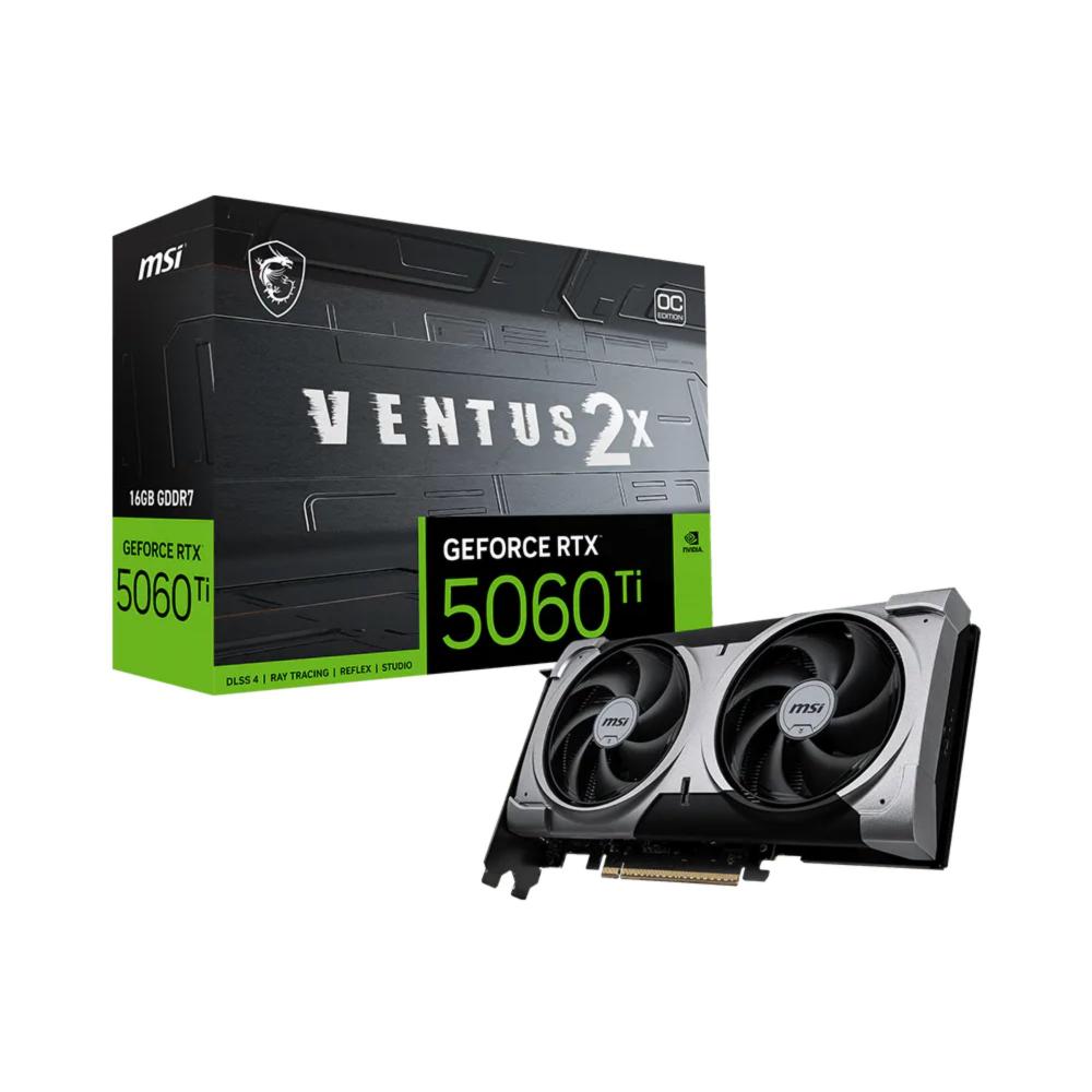 Placa de video msi nvidia geforce rtx 5060 ti ventus 2x oc plus 16gb gddr7 912-v