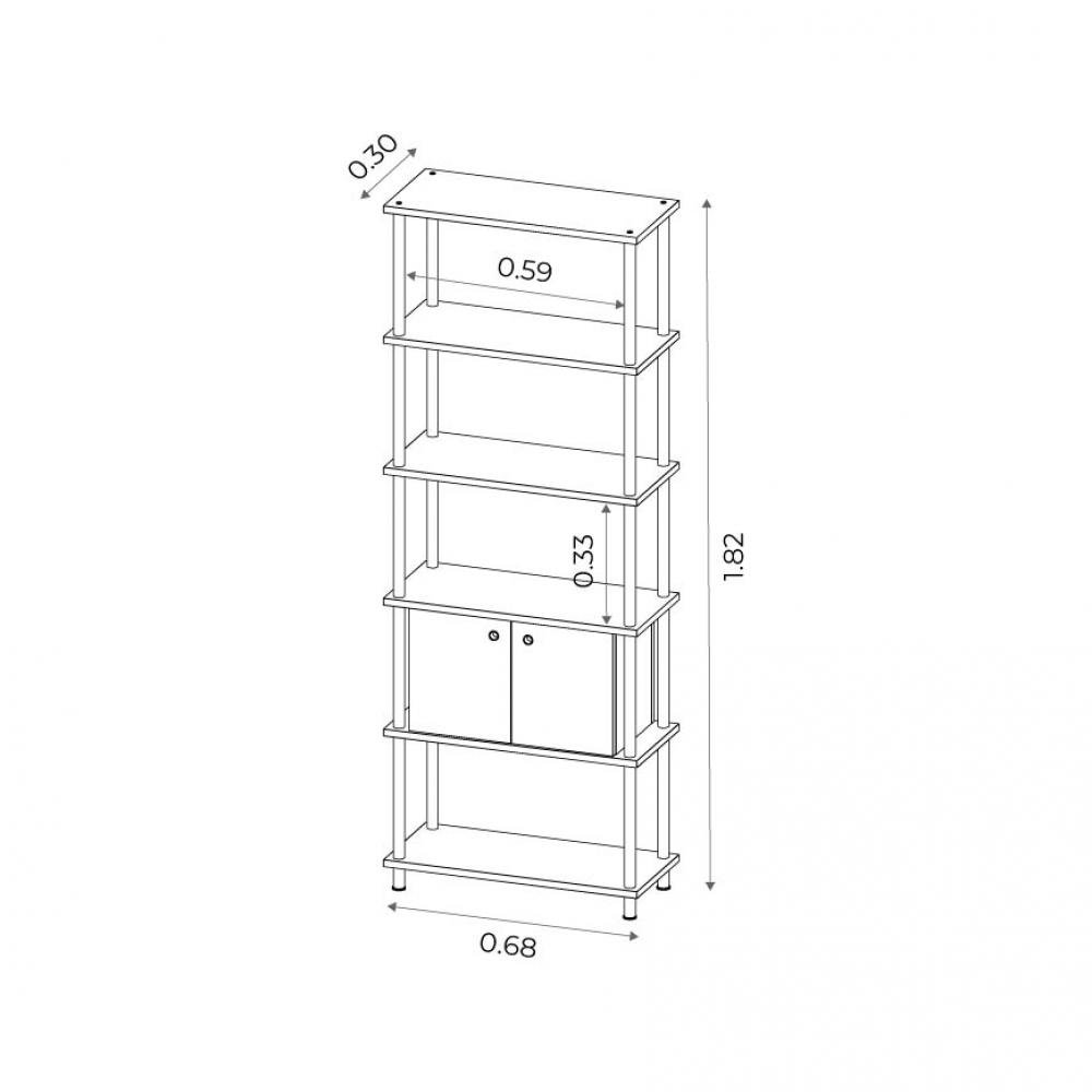 Biblioteca 182cm + Modulo