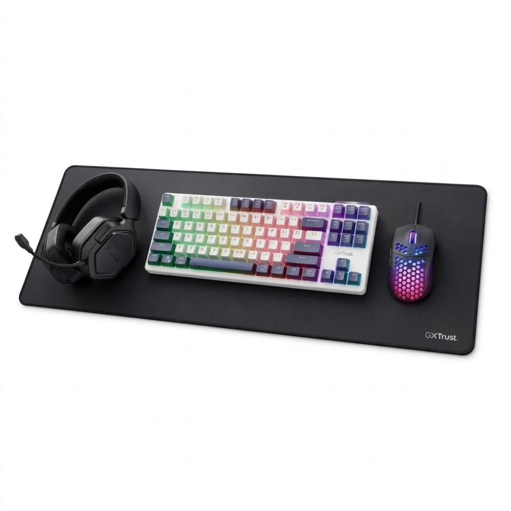 Combo Gamer Perifericos Trust Mouse, Teclado, Auriculares Y Mousepad