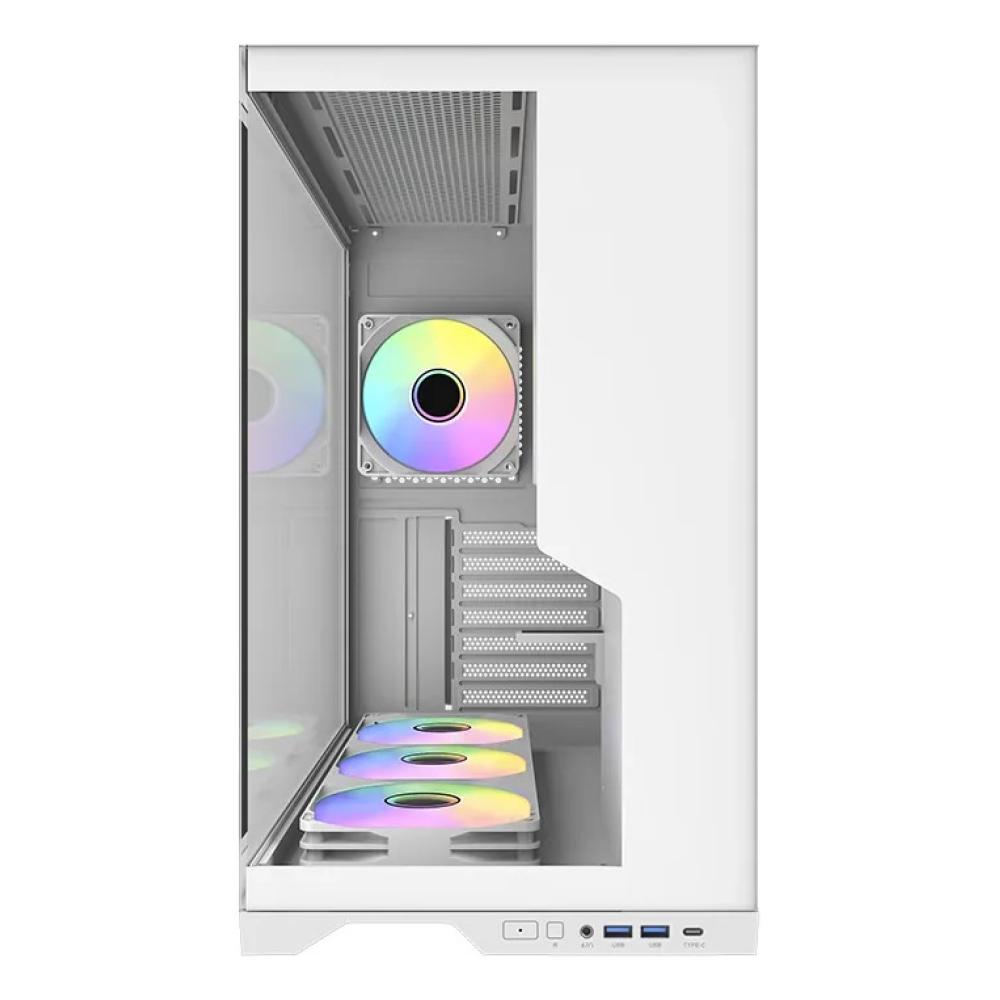 GABINETE GAMER RAIDMAX INFINITA i700 WHITE ARGB TG