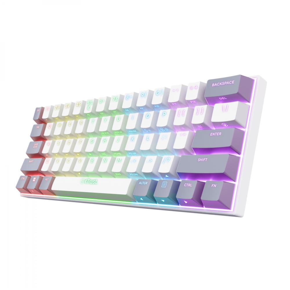 Trust GXT873 Acira Teclado Mecanico Tri Wireless ES White