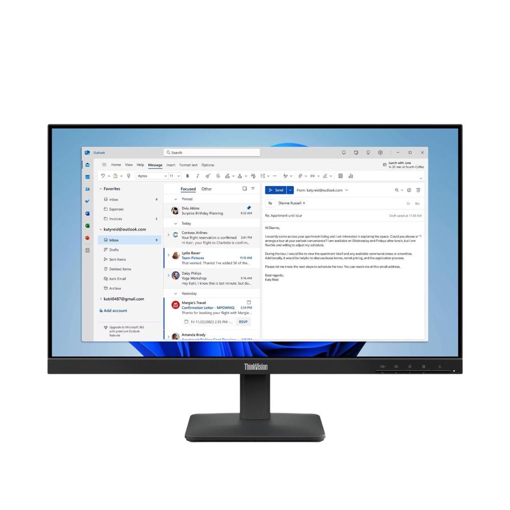 Monitor lenovo s24-4e 23.8 full hd ips 100hz hdmi vga pc