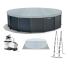 Pileta Estructural Intex Graphite Gray Panel 478x124 cm con Filtro de Arena