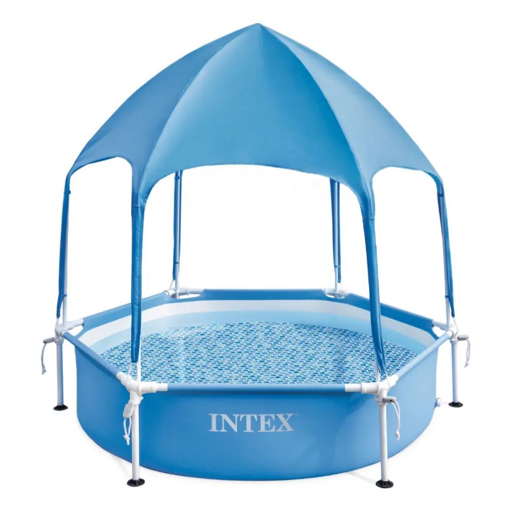 Pileta Intex Canopy Metal Frame 183x38 cm con Techo Spray