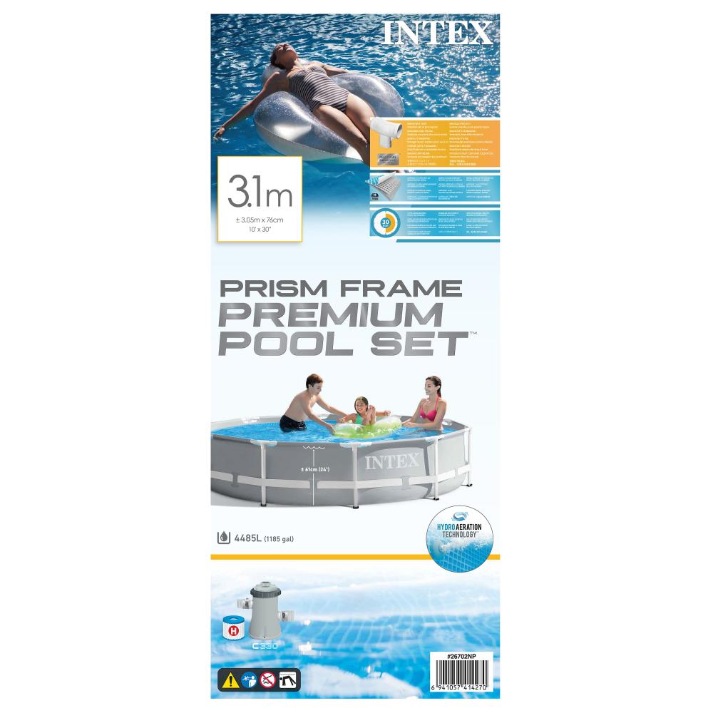 Pileta Intex Prism Frame Premium Redonda 305 x 76 cm con Bomba