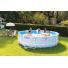 Pileta Estructural Redonda Intex Prism Frame Chevron 488x122 cm con Bomba