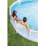 Pileta Estructural Redonda Intex Prism Frame Chevron 488x122 cm con Bomba
