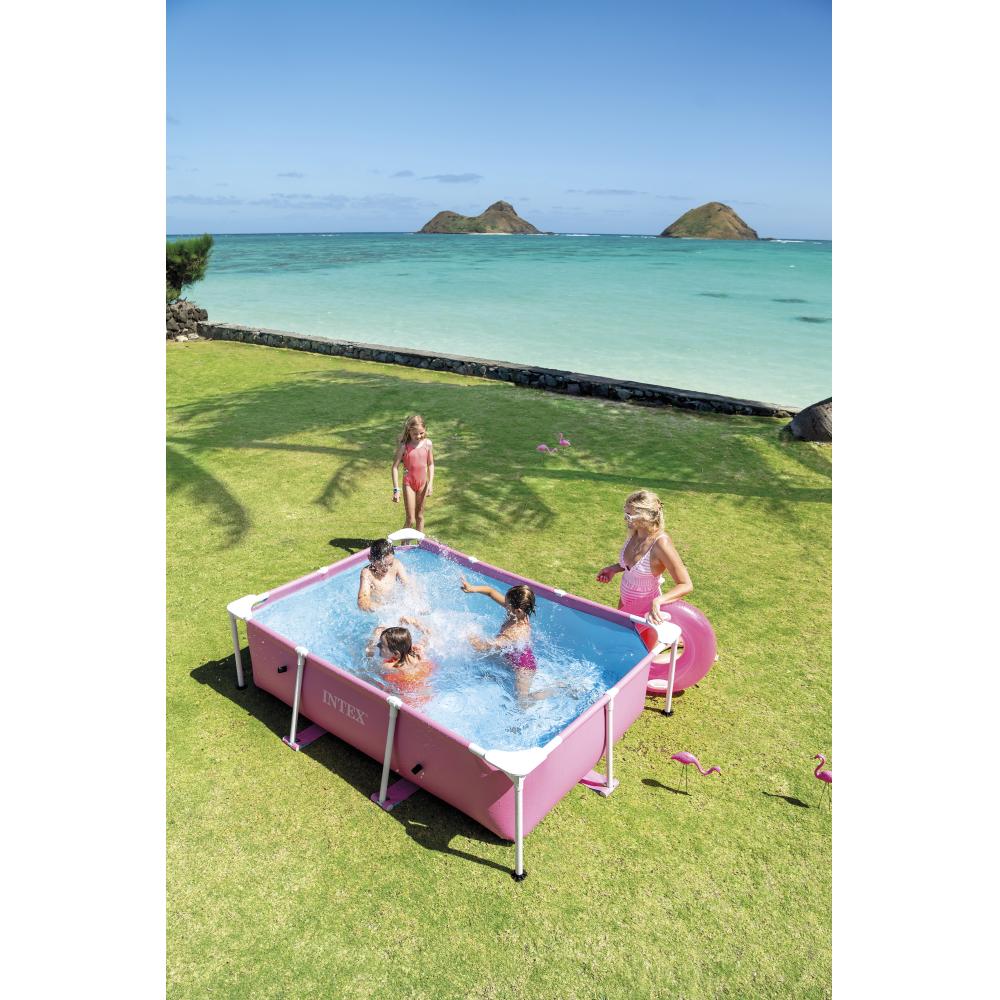 Pileta Estructural Intex Rectangular 220x150x60 cm 1662 L Rosa