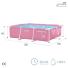 Pileta Estructural Intex Rectangular 220x150x60 cm 1662 L Rosa