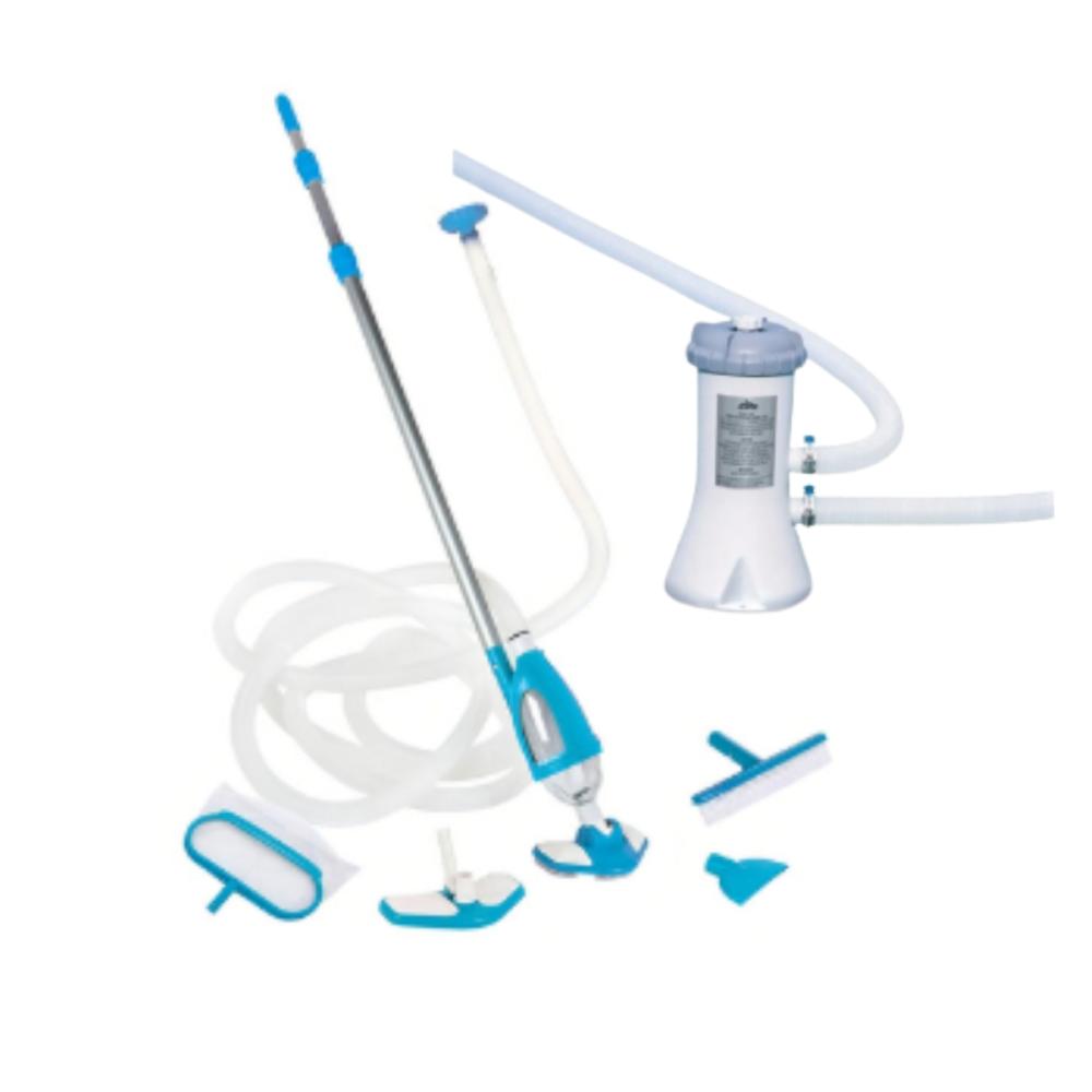 Combo intex bomba intex 17738/4 + kit mant intex 21014/8 no incl. barral
