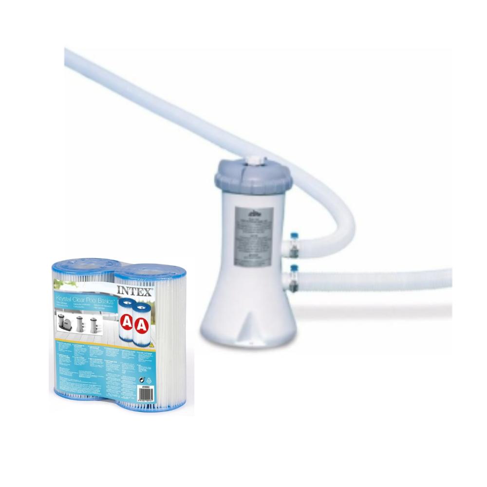 COMBO INTEX BOMBA INTEX 17738/4 + 2 CART.FILTRANTES A 23980/6