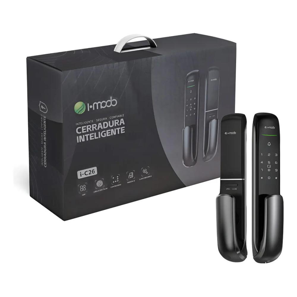 Cerradura Electrónica Inteligente Imodo Huella Bluetooth Negro