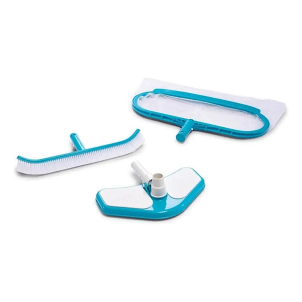 Kit Mantenimiento Piscina Intex Deluxe Rastrillo Cepillo Aspiradora