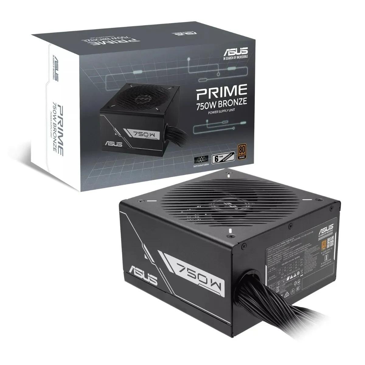 Fuente Asus Prime 750W Black 80 Plus Bronze ATX