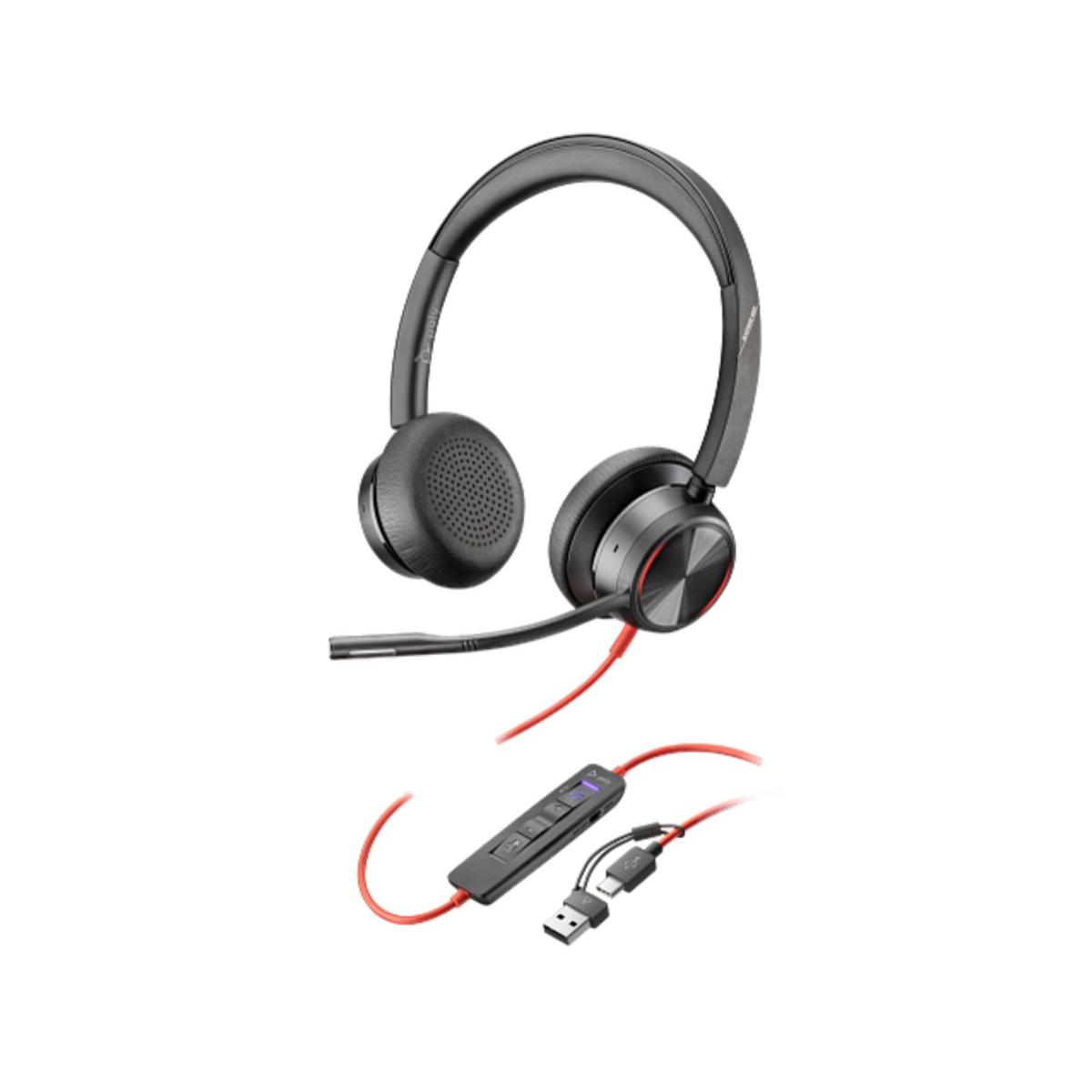 Auriculares Poly Blackwire 8225 USB-C Estéreo con Cancelación de Ruido