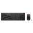 Combo Teclado y Mouse Inalambrico Lenovo Negro USB-A 2.4G
