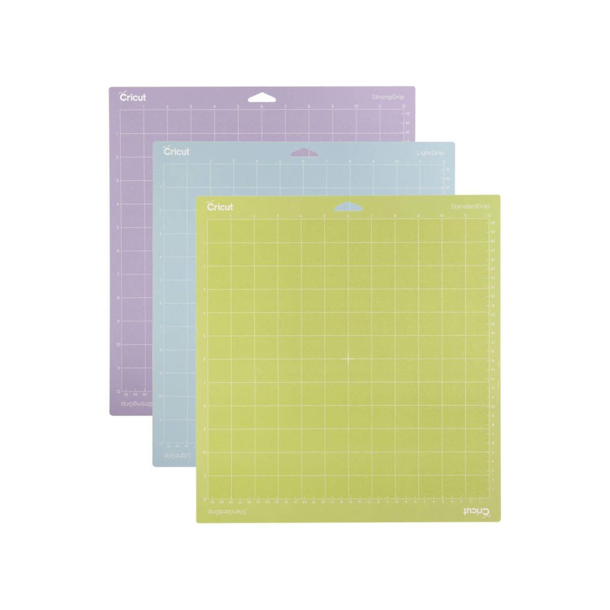 Cricut Pack 3 Tapetes de Corte 12x12 LightGrip StandardGrip StrongGrip