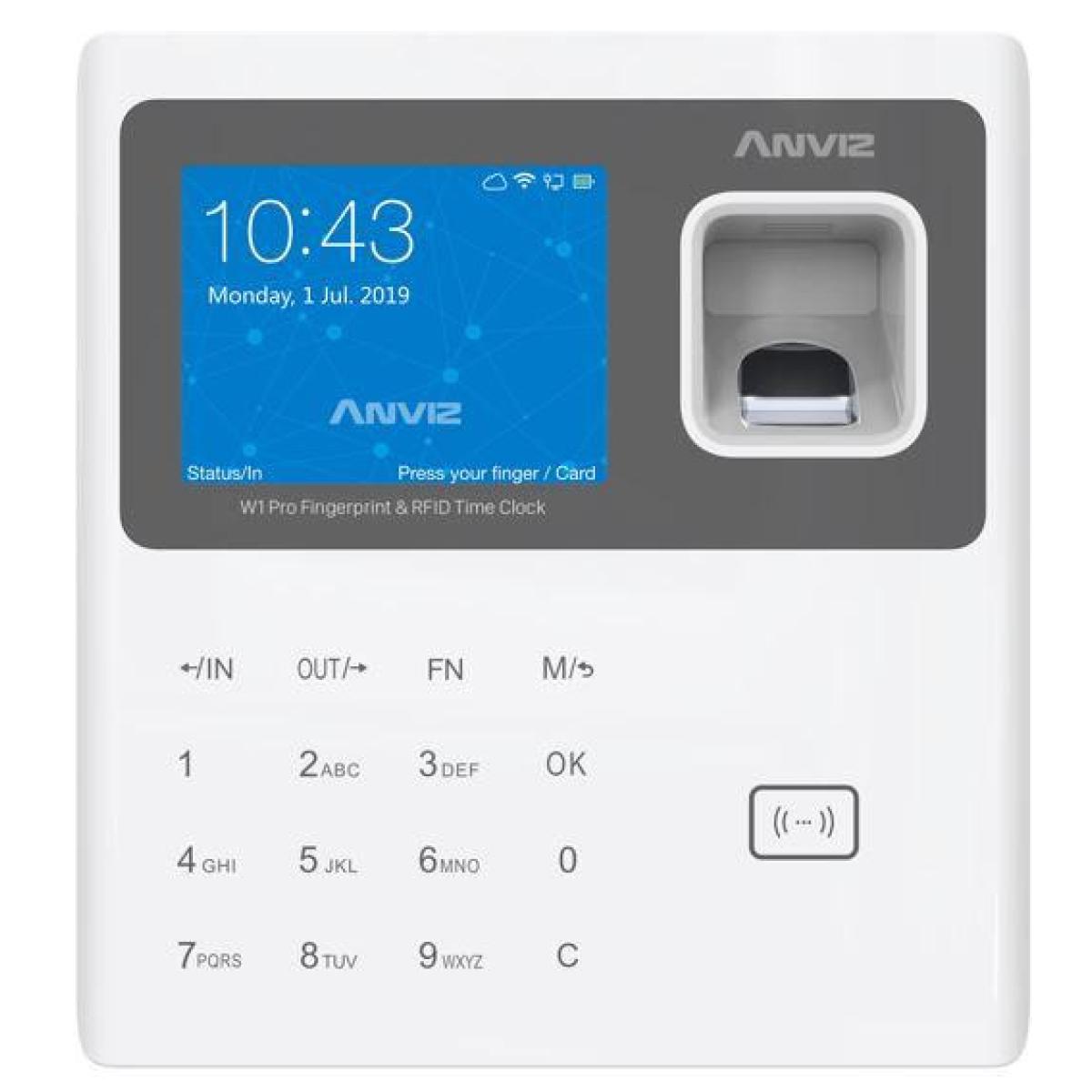 Control de Acceso Anviz W1PRO-W Huella RFID PIN 3000 Usuarios